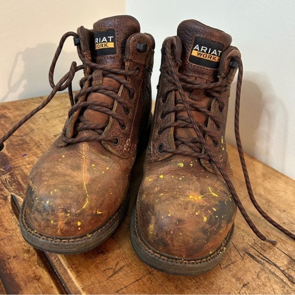 Ariat Composite Toe Work Boots Men's 6.5 fair preworn condition see INFO